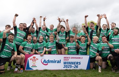 040426 - Caerleon v Gwernyfed RFC, Admiral National League 3 East Presentation - Gwernyfed celebrate after being presented with the  Admiral National League 3 East Trophy