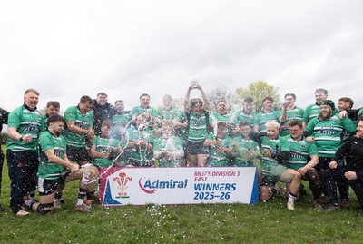 040426 - Caerleon v Gwernyfed RFC, Admiral National League 3 East Presentation - Gwernyfed celebrate after being presented with the  Admiral National League 3 East Trophy