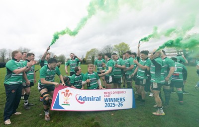 040426 - Caerleon v Gwernyfed RFC, Admiral National League 3 East Presentation - Gwernyfed celebrate after being presented with the  Admiral National League 3 East Trophy