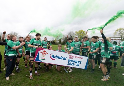 040426 - Caerleon v Gwernyfed RFC, Admiral National League 3 East Presentation - Gwernyfed celebrate after being presented with the  Admiral National League 3 East Trophy
