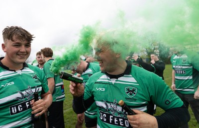 040426 - Caerleon v Gwernyfed RFC, Admiral National League 3 East Presentation - Gwernyfed celebrate after being presented with the  Admiral National League 3 East Trophy