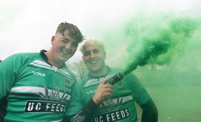 040426 - Caerleon v Gwernyfed RFC, Admiral National League 3 East Presentation - Gwernyfed celebrate after being presented with the  Admiral National League 3 East Trophy