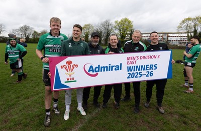 040426 - Caerleon v Gwernyfed RFC, Admiral National League 3 East Presentation - Gwernyfed celebrate after being presented with the  Admiral National League 3 East Trophy