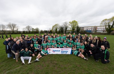 040426 - Caerleon v Gwernyfed RFC, Admiral National League 3 East Presentation - Gwernyfed celebrate after being presented with the  Admiral National League 3 East Trophy