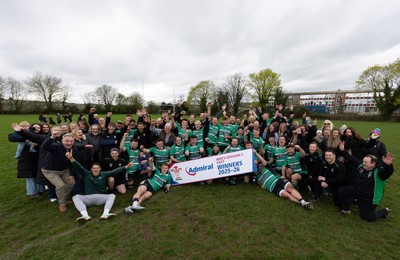 040426 - Caerleon v Gwernyfed RFC, Admiral National League 3 East Presentation - Gwernyfed celebrate after being presented with the  Admiral National League 3 East Trophy