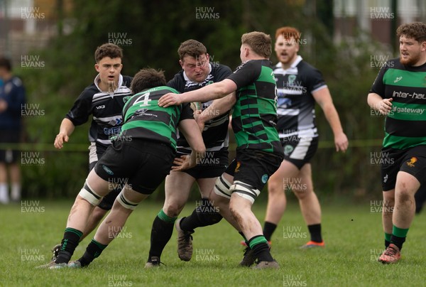040426 - Caerleon v Gwernyfed RFC, Admiral National League 3 East Presentation - Gwernyfed RFC, in black and white, take on Caerleon having won the Admiral National League 3 East