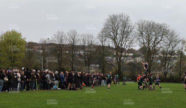 040426 - Caerleon v Gwernyfed RFC, Admiral National League 3 East Presentation - Gwernyfed RFC, in black and white, take on Caerleon having won the Admiral National League 3 East