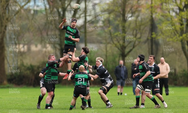 040426 - Caerleon v Gwernyfed RFC, Admiral National League 3 East Presentation - Gwernyfed RFC, in black and white, take on Caerleon having won the Admiral National League 3 East