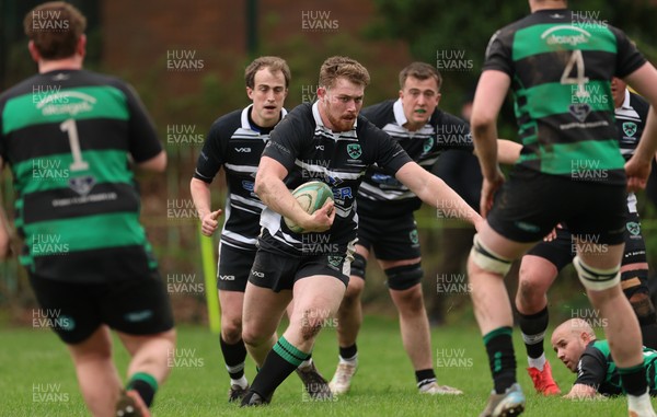 040426 - Caerleon v Gwernyfed RFC, Admiral National League 3 East Presentation - Gwernyfed RFC, in black and white, take on Caerleon having won the Admiral National League 3 East