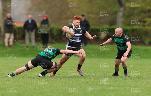 040426 - Caerleon v Gwernyfed RFC, Admiral National League 3 East Presentation - Gwernyfed RFC, in black and white, take on Caerleon having won the Admiral National League 3 East