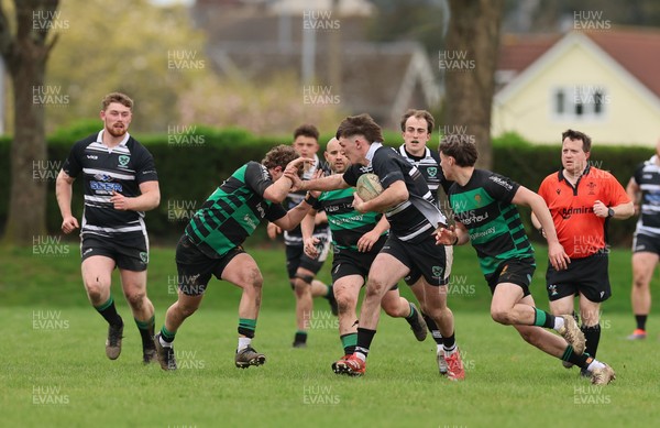 040426 - Caerleon v Gwernyfed RFC, Admiral National League 3 East Presentation - Gwernyfed RFC, in black and white, take on Caerleon having won the Admiral National League 3 East