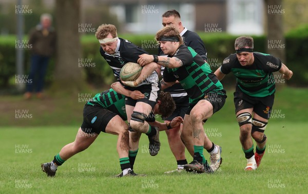 040426 - Caerleon v Gwernyfed RFC, Admiral National League 3 East Presentation - Gwernyfed RFC, in black and white, take on Caerleon having won the Admiral National League 3 East