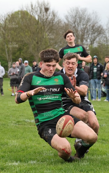 040426 - Caerleon v Gwernyfed RFC, Admiral National League 3 East Presentation - Gwernyfed RFC, in black and white, take on Caerleon having won the Admiral National League 3 East