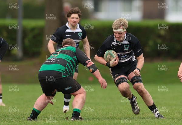 040426 - Caerleon v Gwernyfed RFC, Admiral National League 3 East Presentation - Gwernyfed RFC, in black and white, take on Caerleon having won the Admiral National League 3 East