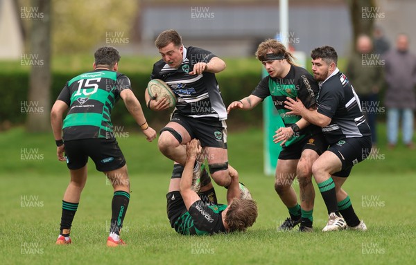 040426 - Caerleon v Gwernyfed RFC, Admiral National League 3 East Presentation - Gwernyfed RFC, in black and white, take on Caerleon having won the Admiral National League 3 East