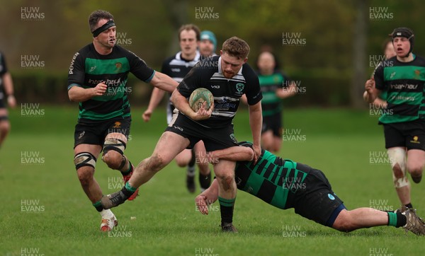 040426 - Caerleon v Gwernyfed RFC, Admiral National League 3 East Presentation - Gwernyfed RFC, in black and white, take on Caerleon having won the Admiral National League 3 East