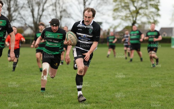 040426 - Caerleon v Gwernyfed RFC, Admiral National League 3 East Presentation - Luke Eckley  of Gwernyfed dives in to score try
