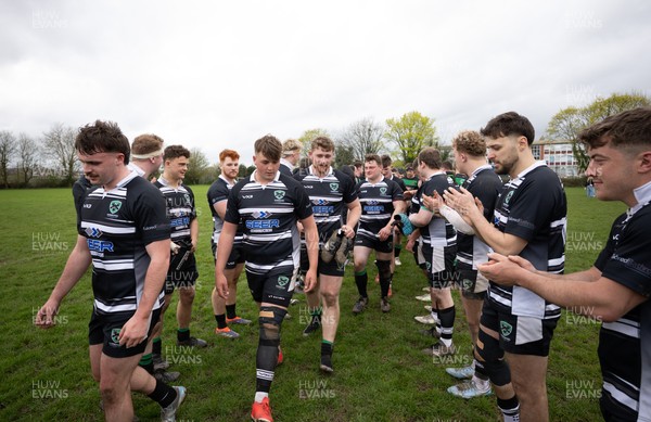 040426 - Caerleon v Gwernyfed RFC, Admiral National League 3 East Presentation - Gwernyfed RFC, in black and white, take on Caerleon having won the Admiral National League 3 East