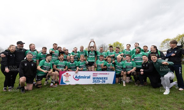040426 - Caerleon v Gwernyfed RFC, Admiral National League 3 East Presentation - Gwernyfed celebrate after being presented with the  Admiral National League 3 East Trophy