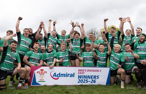040426 - Caerleon v Gwernyfed RFC, Admiral National League 3 East Presentation - Gwernyfed celebrate after being presented with the  Admiral National League 3 East Trophy
