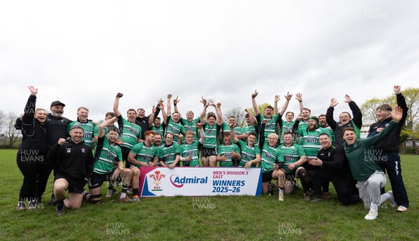 040426 - Caerleon v Gwernyfed RFC, Admiral National League 3 East Presentation - Gwernyfed celebrate after being presented with the  Admiral National League 3 East Trophy