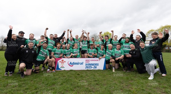 040426 - Caerleon v Gwernyfed RFC, Admiral National League 3 East Presentation - Gwernyfed celebrate after being presented with the  Admiral National League 3 East Trophy