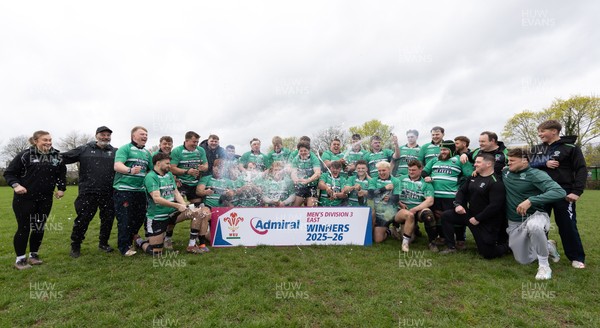 040426 - Caerleon v Gwernyfed RFC, Admiral National League 3 East Presentation - Gwernyfed celebrate after being presented with the  Admiral National League 3 East Trophy