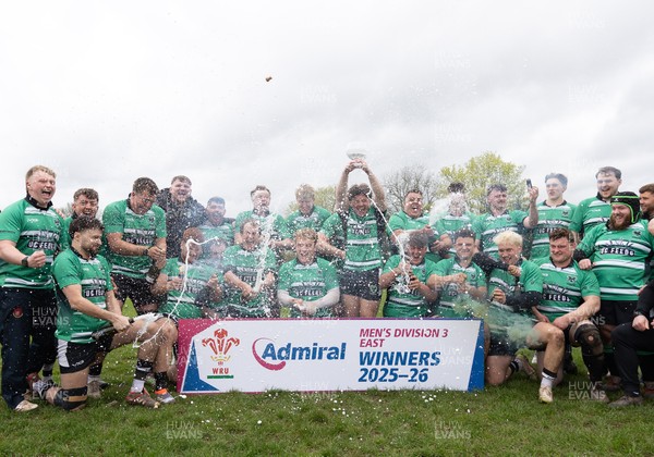 040426 - Caerleon v Gwernyfed RFC, Admiral National League 3 East Presentation - Gwernyfed celebrate after being presented with the  Admiral National League 3 East Trophy