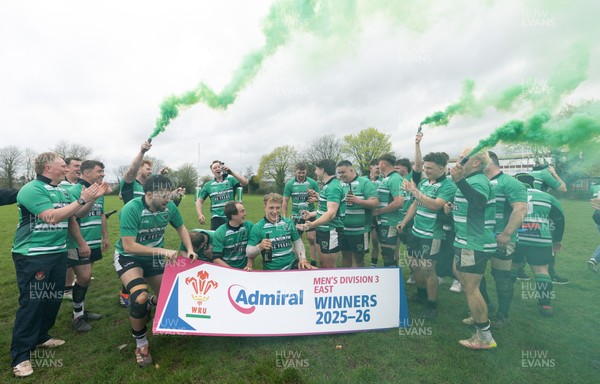 040426 - Caerleon v Gwernyfed RFC, Admiral National League 3 East Presentation - Gwernyfed celebrate after being presented with the  Admiral National League 3 East Trophy