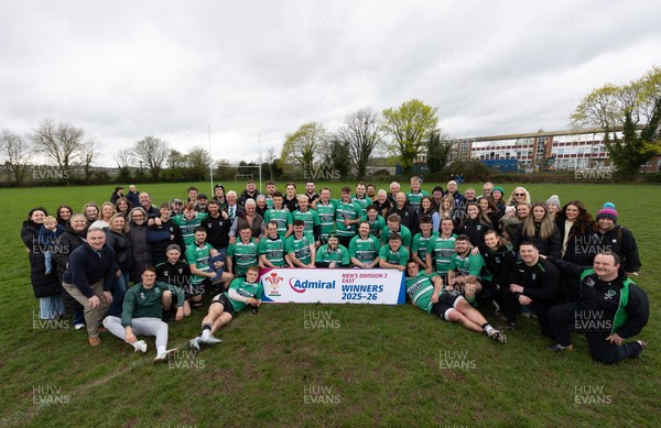 040426 - Caerleon v Gwernyfed RFC, Admiral National League 3 East Presentation - Gwernyfed celebrate after being presented with the  Admiral National League 3 East Trophy