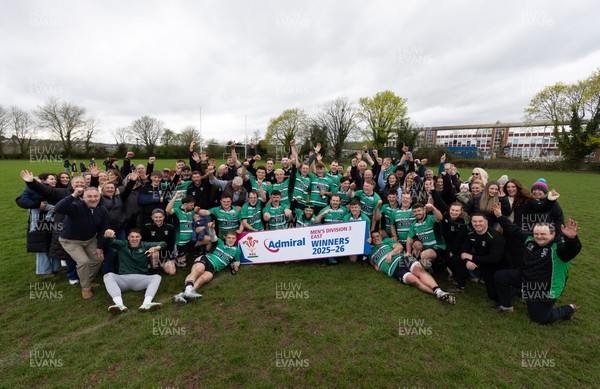 040426 - Caerleon v Gwernyfed RFC, Admiral National League 3 East Presentation - Gwernyfed celebrate after being presented with the  Admiral National League 3 East Trophy