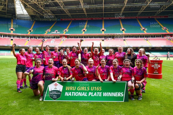 020423 - Gwylliaid Meirionnydd v Cardiff Quins Girls - WRU Girls U16 National Plate Final - Cardiff Quins U16 Girls Plate Winners 