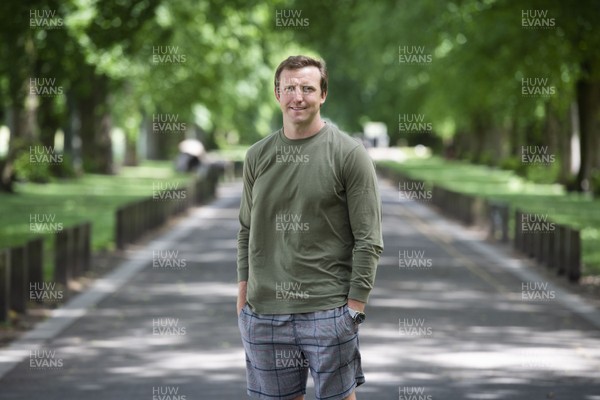 220520 -  Wales Rugby Player Hadleigh Parkes near his home in Cardiff ahead of his move to Japan