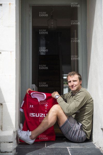 220520 -  Wales Rugby Player Hadleigh Parkes at home in Cardiff ahead of his move to Japan