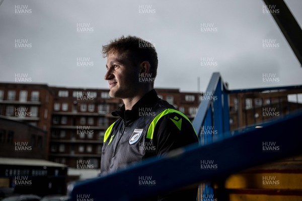 191021 - Picture shows Cardiff Rugby and Wales player Hallam Amos at the Arms Park Hallam recently announced his retirement from professional sport to focus on his career in medicine