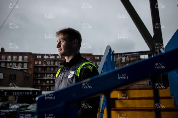 191021 - Picture shows Cardiff Rugby and Wales player Hallam Amos at the Arms Park Hallam recently announced his retirement from professional sport to focus on his career in medicine
