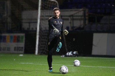 121121 - Hartlepool United v Newport County - EFL SkyBet League 2 - Newport County's Joe Day warms up