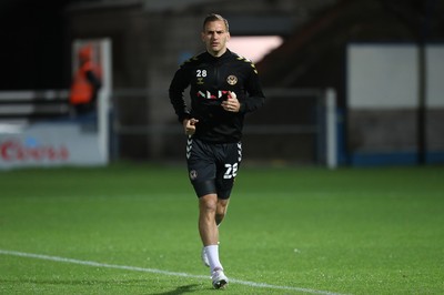 121121 - Hartlepool United v Newport County - EFL SkyBet League 2 - Newport County's Mickey Demetriou warms up