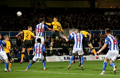 121121 - Hartlepool United v Newport County - EFL SkyBet League 2 - Newport County's Courtney Baker-Richardson heads goal