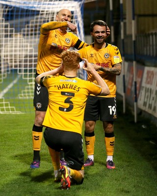 121121 - Hartlepool United v Newport County - EFL SkyBet League 2 - Newport County's Dom Telford celebrates after scoring their second goal