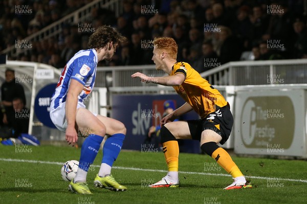 121121 - Hartlepool United v Newport County - EFL SkyBet League 2 - Newport County's Ryan Haynes in action with Hartlepool United's Reagan Ogle