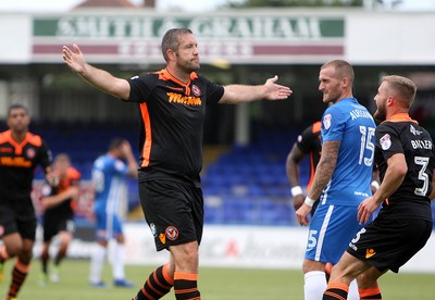 270816 - Hartlepool United vs Newport County - SkyBet League 2 -Jon Parkin goal celebration after scoring Newport's 2nd goal