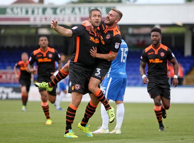 270816 - Hartlepool United vs Newport County - SkyBet League 2 -Jon Parkin goal celebration after scoring Newport's 2nd goal