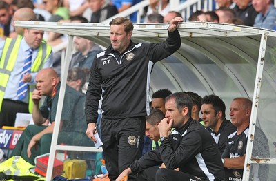 270816 - Hartlepool United vs Newport County - SkyBet League 2 -Andy Todd of Newport County in the dug-out