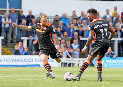 270816 - Hartlepool United vs Newport County - SkyBet League 2 -Sean Rigg scores Newport's opening goal