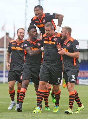 270816 - Hartlepool United vs Newport County - SkyBet League 2 -Jon Parkin goal celebration