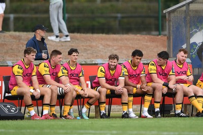 060925 - Hartpury College v Dragons RFC - Preseason Friendly - Dragons bench