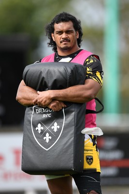 060925 - Hartpury College v Dragons RFC - Preseason Friendly - Solomone Funaki of Dragons