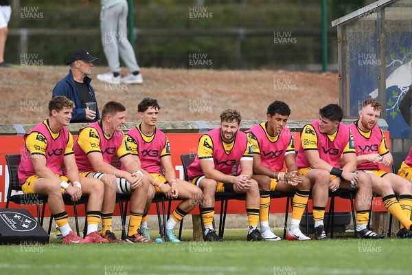 060925 - Hartpury College v Dragons RFC - Preseason Friendly - Dragons bench
