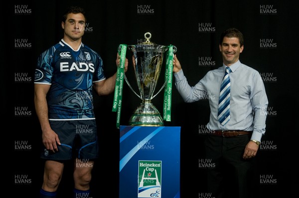 011012 - Heineken Cup Launch -Andries Pretorious and Gareth Baber captain and backs coach at Cardiff Blues